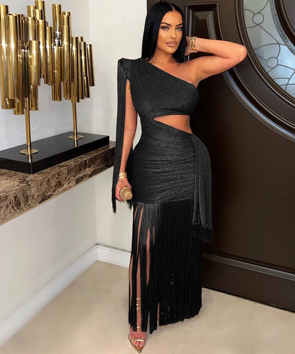 Fancy Fringe Gown