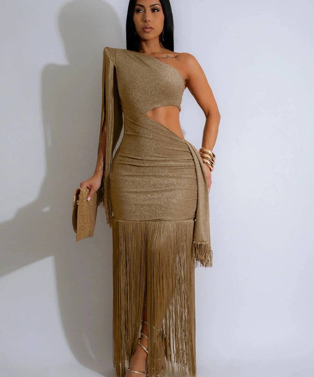 Fancy Fringe Gown