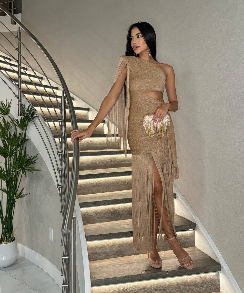 Fancy Fringe Gown