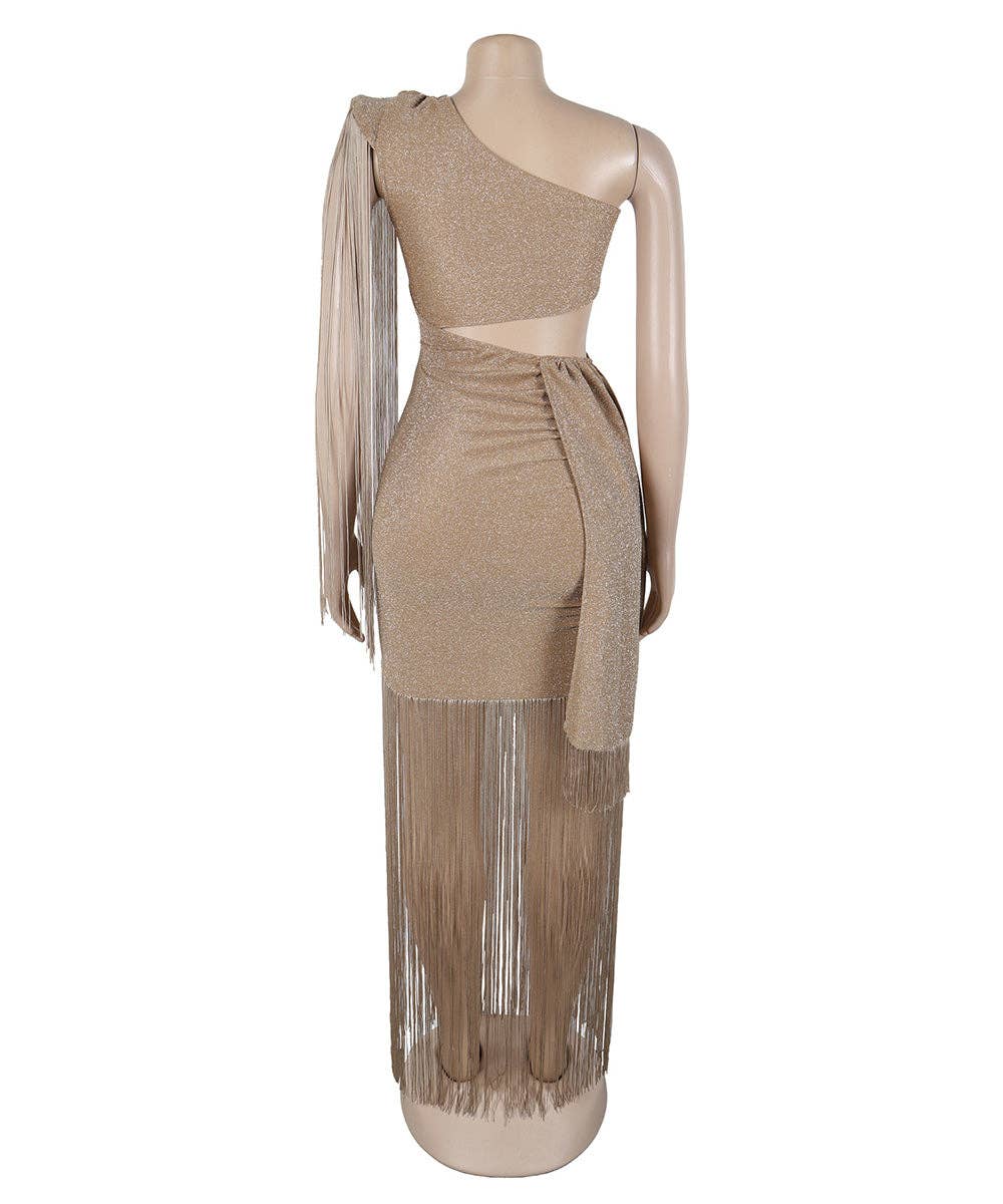 Fancy Fringe Gown