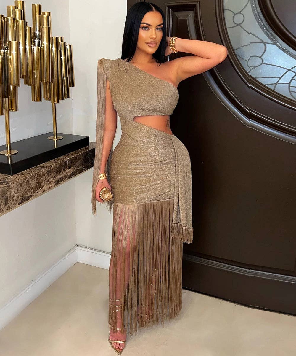 Fancy Fringe Gown