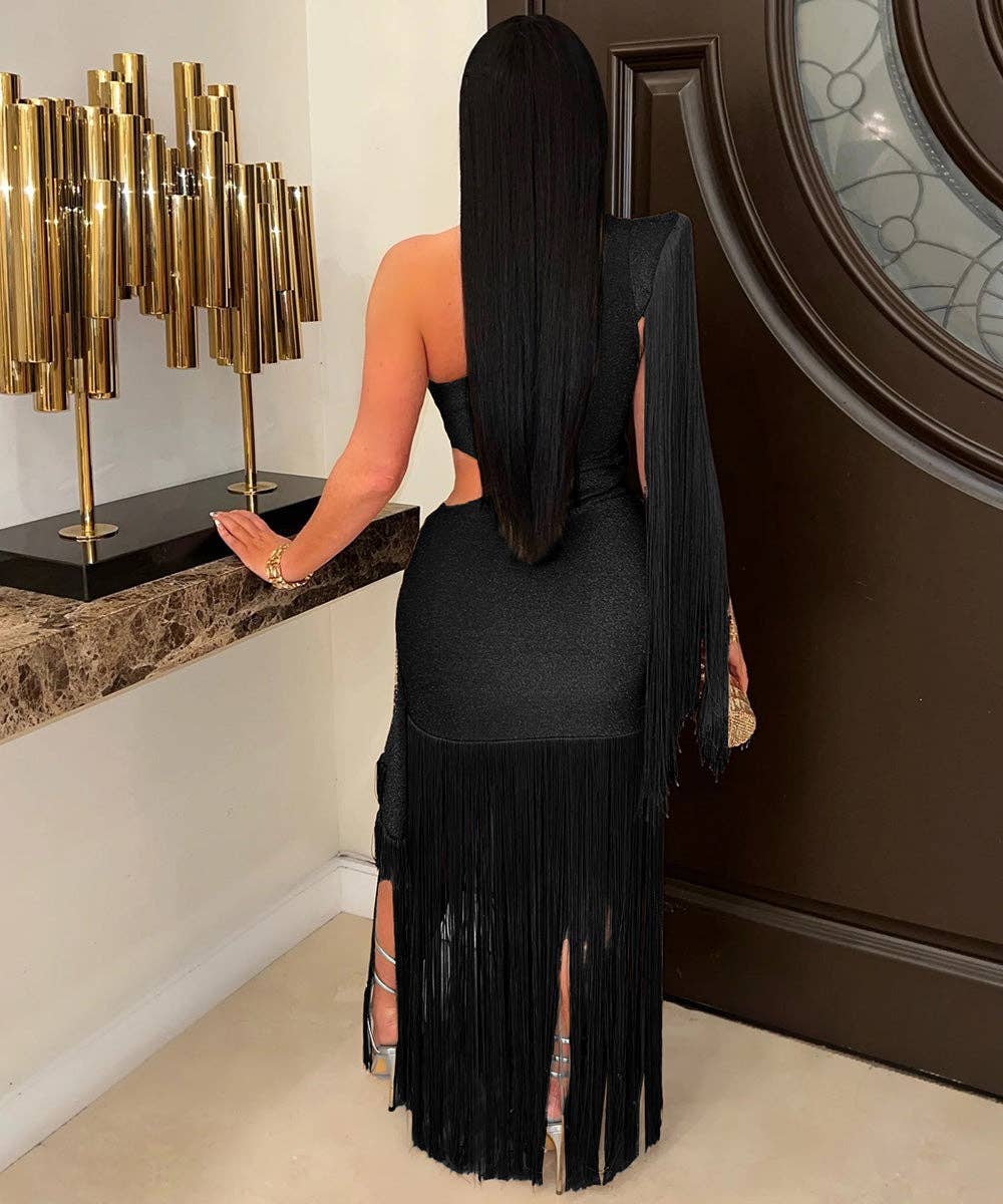 Fancy Fringe Gown
