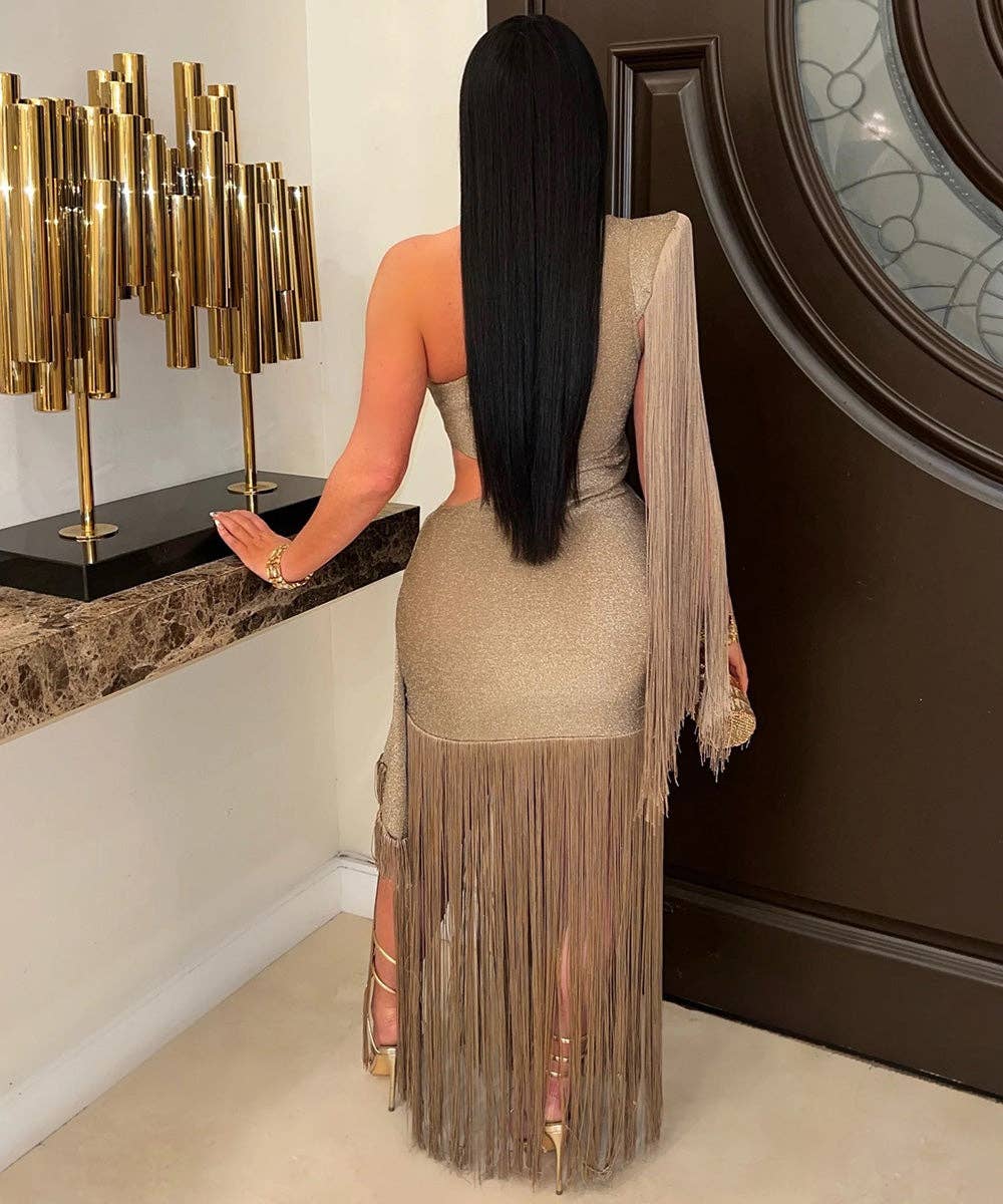 Fancy Fringe Gown